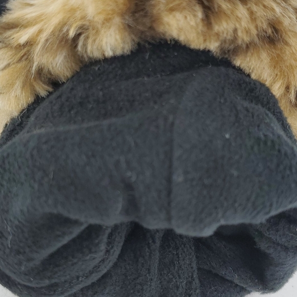3/$25 🐷 Black suede gloves/cheetah print faux fur - Picture 6 of 8